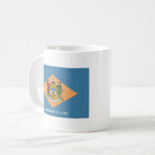 Delawareanの旗 + 地図のマグ コーヒーマグカップ (正面左)