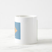 Delawareanの旗 + 地図のマグ コーヒーマグカップ (中央)