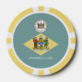 Delawarean Flag & Seal, Delaware ポーカーチップ (正面)