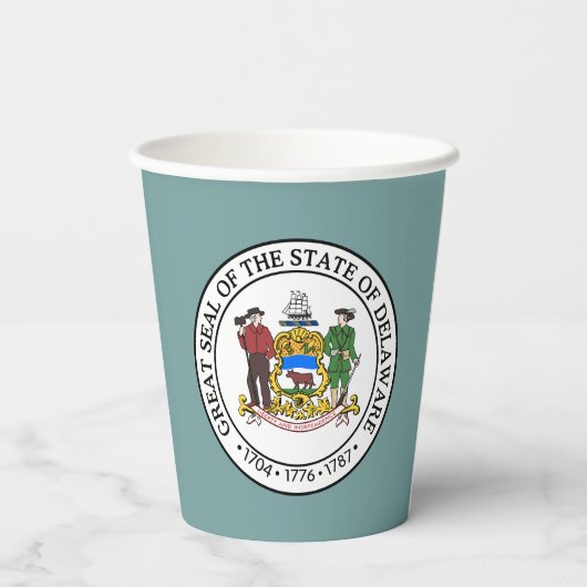 Delawarean Flag & Seal, Delaware 紙コップ (裏面)