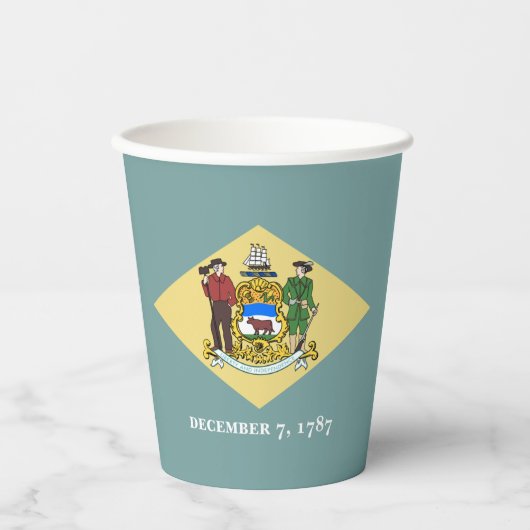 Delawarean Flag & Seal, Delaware 紙コップ (正面)