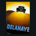 Delaye - Vintage Car Advertisement ポスター<br><div class="desc">1894年にEmile DelayeがフランスのToursで自動車製造会社を設立。彼の最初の車はベルト駆動で、またはツイン独身のシリンダのエンジンを持っていた。1900年、デラハ離れは会社だ。</div>