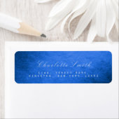 Delciateスクリプトコバルトブルー差出人住所ラベル ラベル (インサイチュ)