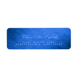 Delciateスクリプトコバルトブルー差出人住所ラベル ラベル