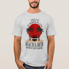 Delco Summerはビーチとビールを海岸で計画 Tシャツ