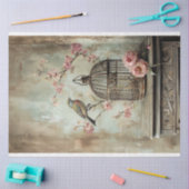 Delectable、ヴィンテージバードケージ&フローラ 薄葉紙 (クラフト)