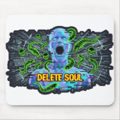 Delete Soul – Cyberpunk Glitch Horror マウスパッド (正面)