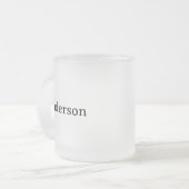 Delete Text Replace Own Design 10 oz フロストグラスマグカップ (正面左)