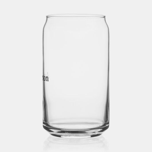 Delete Text Replace Own Design 16 oz ガラス缶 (左)