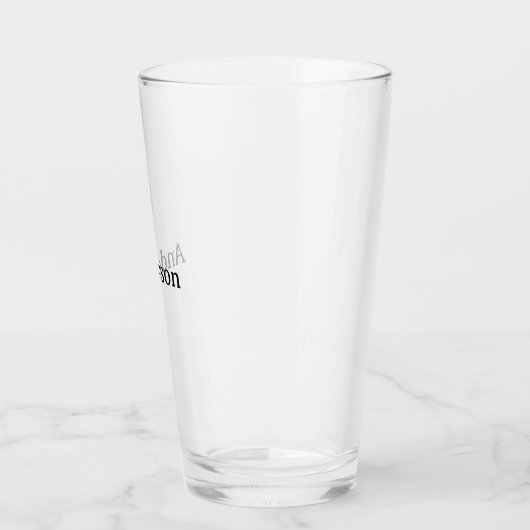 Delete Text Replace Own Design 16oz タンブラーグラス (左)