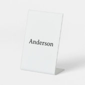 Delete Text Replace Own Design 4" x 6" プラスチック製 台座サイン (正面)