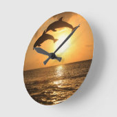 Delfin 3 ラウンド壁時計 (傾斜)
