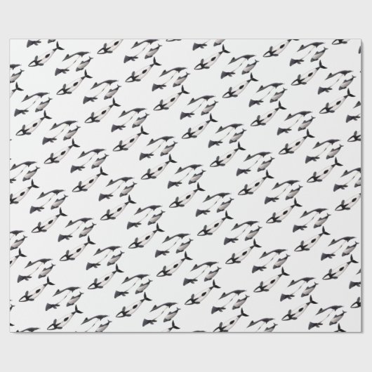 Delfin de Commerson ラッピングペーパー (フラット)