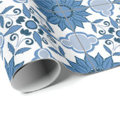 Delftタイルパターン ラッピングペーパー (ロールコーナー)