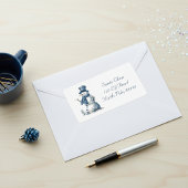 Delft Blueでの雪だるまのカスタマイズ ラベル