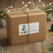 Delft Blueでの雪だるまのカスタマイズ ラベル