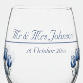 Delft Blueでチューリップをカスタマイズ可能 ステムなしワイングラス