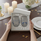 Delft Blueでチューリップをカスタマイズ可能 ステムなしワイングラス