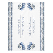 Delft Blueでチューリップをカスタマイズ可能 テーブルクロス (正面)