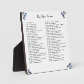 Delft Blueでチューリップをカスタマイズ可能 フォトプラーク (正面)