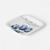 Delft Blueでチューリップをカスタマイズ可能 ペーパープレート (傾斜あり)
