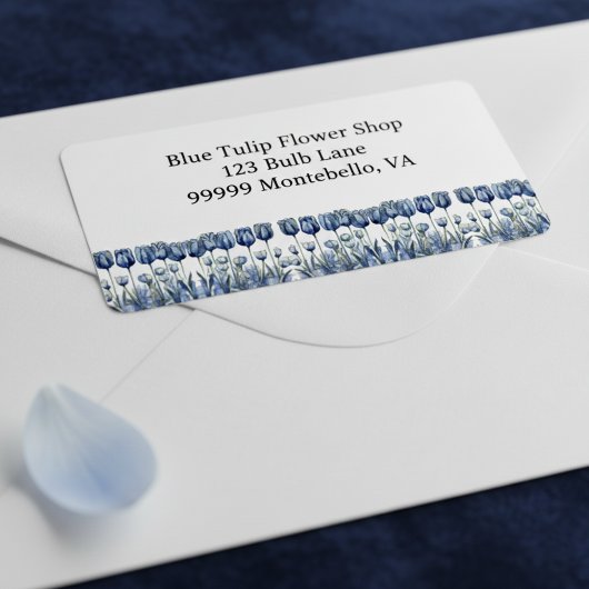 Delft Blueでチューリップをカスタマイズ可能 ラベル