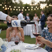 Delft Blueでチューリップをカスタマイズ可能 ワインラベル