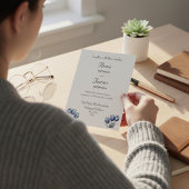 Delft Blueでチューリップをカスタマイズ可能 招待状