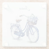 Delft Blueで自転車をカスタマイズ可能 ガラスコースター (裏面)