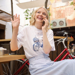 Delft Blueで自転車をカスタマイズ可能 Tシャツ