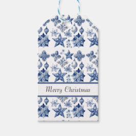 Delft Blueのクリスマスの装飾をカスタマイズ ギフトタグ