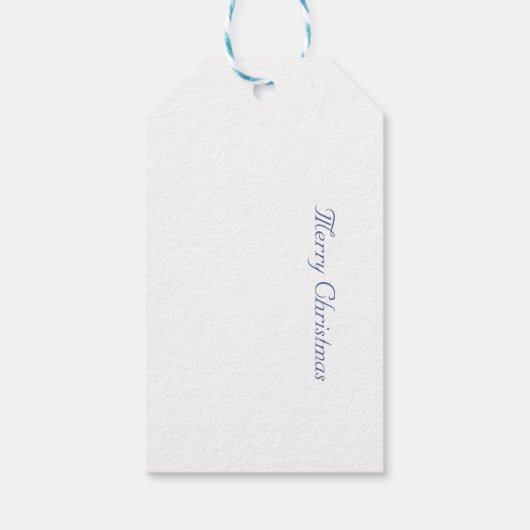 Delft Blueのクリスマスツリーをカスタマイズ可能 ギフトタグ (裏面)