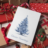 Delft Blueのクリスマスツリーをカスタマイズ可能 シーズンカード