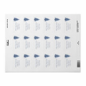 Delft Blueのクリスマスツリーをカスタマイズ可能 ラベル (フルシート)