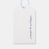 Delft Blueのハート、バレンタイン、カスタマイズ ギフトタグ (裏面)