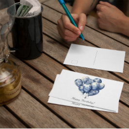 Delft Blueのバルーンをカスタマイズ可能 ポストカード