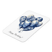 Delft Blueのバルーン、カスタマイズ可能 マグネット (左側)