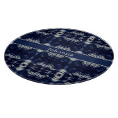 Delft Blueのパームリーフ、カスタマイズ可能 カッティングボード (角)