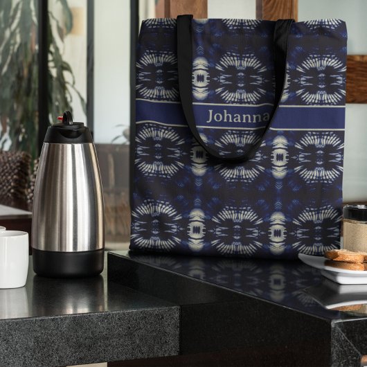 Delft Blueのパームリーフ、カスタマイズ可能 トートバッグ