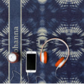 Delft Blueのパームリーフ、カスタマイズ可能 ビーチタオル