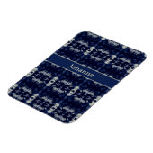 Delft Blueのパームリーフ、カスタマイズ可能 マグネット (左側)