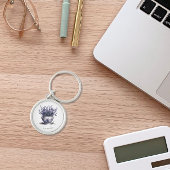 Delft Blueのラベンダー、カスタマイズ キーホルダー