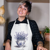 Delft Blueのラベンダー、カスタマイズ スタンダードエプロン