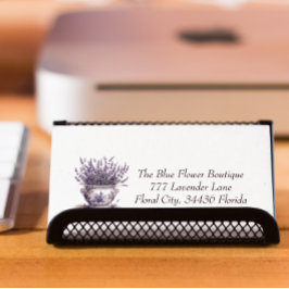 Delft Blueのラベンダー、カスタマイズ マグネット名刺