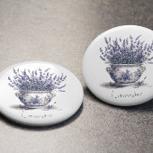 Delft Blueのラベンダー、カスタマイズ 缶バッジ