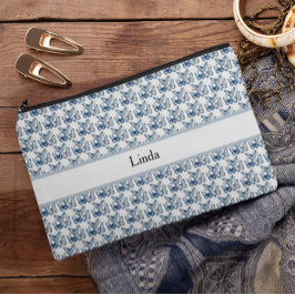 Delft Blueの蝶、カスタマイズ可能 アクセサリーポーチ