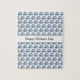 Delft Blueの蝶、カスタマイズ可能 ジグソーパズル