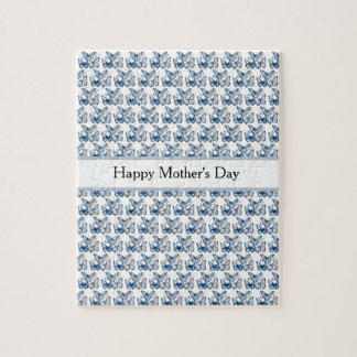 Delft Blueの蝶、カスタマイズ可能 ジグソーパズル