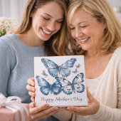 Delft Blueの蝶、カスタマイズ可能 タイル