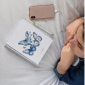 Delft Blueの蝶、カスタマイズ可能 ノートブック